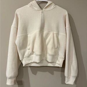 Cozy Cream Half-Zip Kids Hoodie